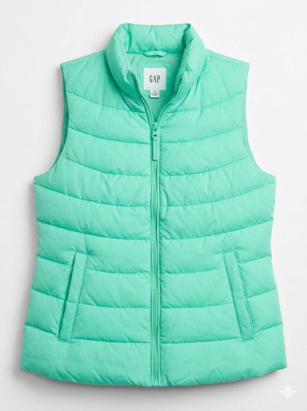 ☔️🔹️Gap Green Lightweight Puffer Sleeveless Vest Jacket Medium